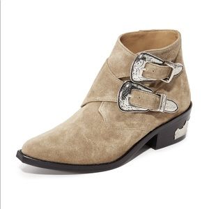 Toga Pulla Cowboy Buckle Bootie sz 38